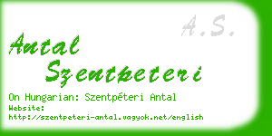 antal szentpeteri business card